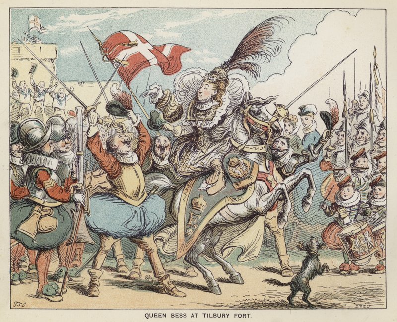 Queen Bess and Tilbury Fort by English School