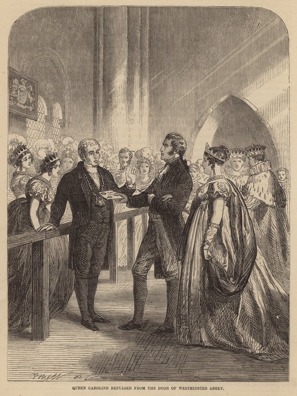Queen Caroline Repulsed from the Door of Westminster Abbey by English School