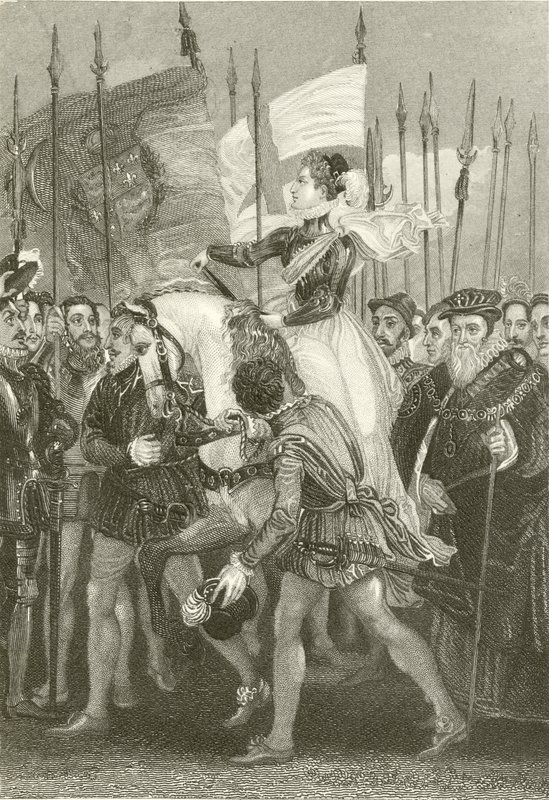 Queen Elizabeth at Tilbury Fort by English School