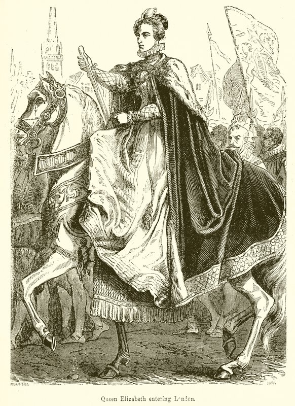 Queen Elizabeth Entering London by English School