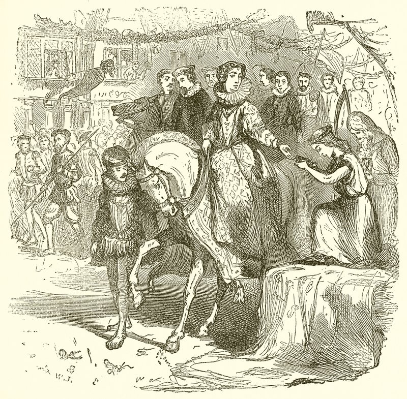 Queen Elizabeth Receiving the Bible by English School