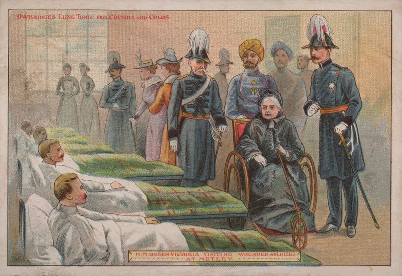 Queen Victoria Visiting Wounded British Soldiers at Netley Hospital, Hampshire, 1898 by English School