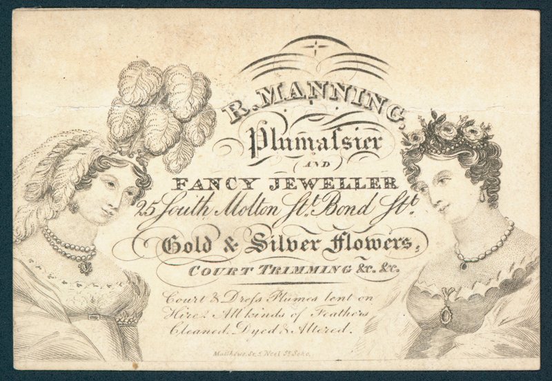 R Manning, Plumassier and fancy jeweller by English School