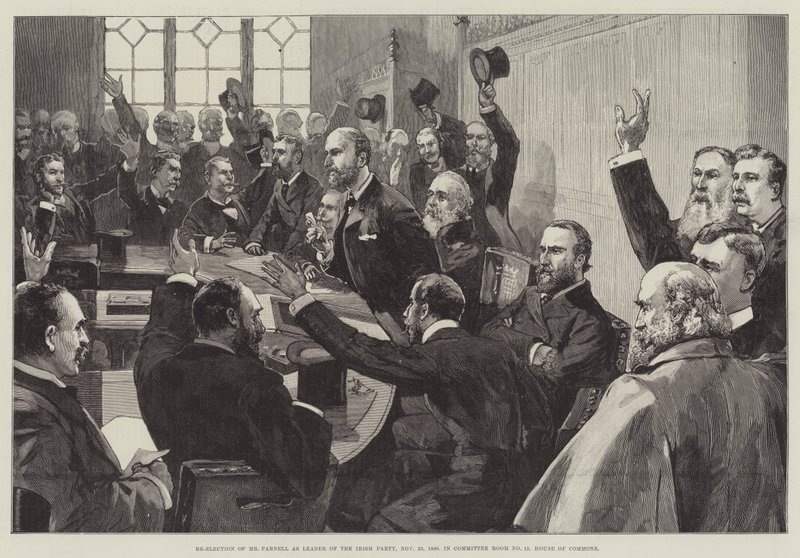 Re-Election of Mr. Parnell as Leader of the Irish Party, 25 November 1890, in Committee Room No. 15, House of Commons by English School