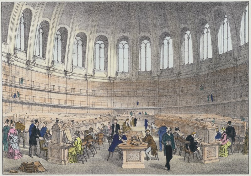 Reading Room in the British Museum, London by English School