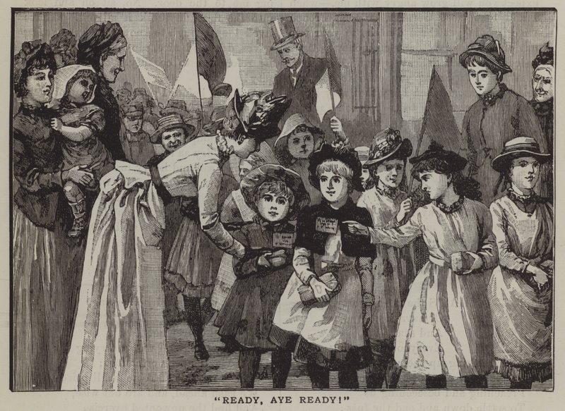 Ready, aye ready!: a group of children going on a summer trip to the countryside by English School