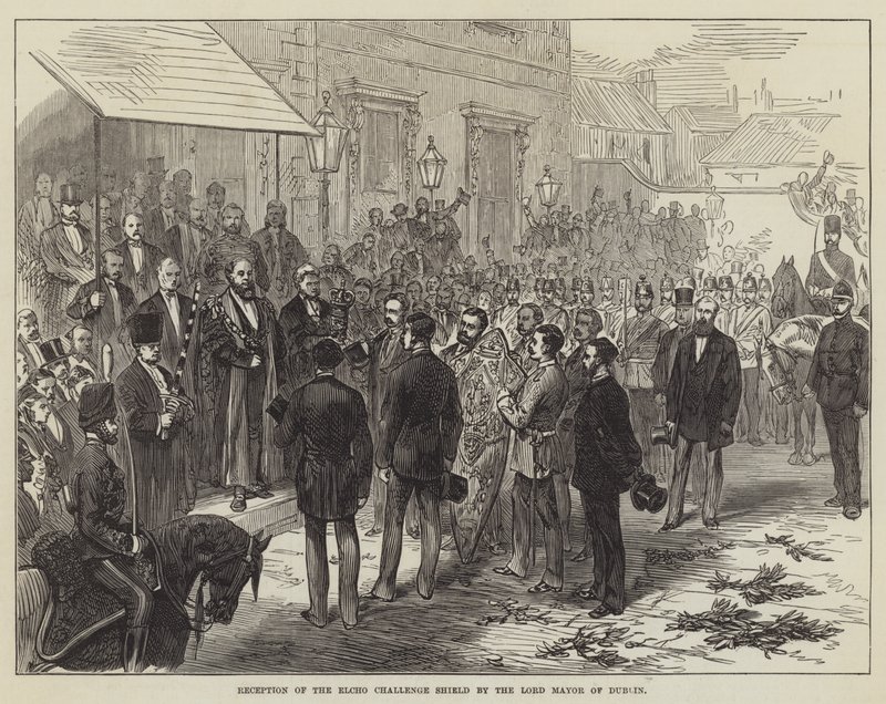 Reception of the Elcho Challenge Shield by the Lord Mayor of Dublin by English School