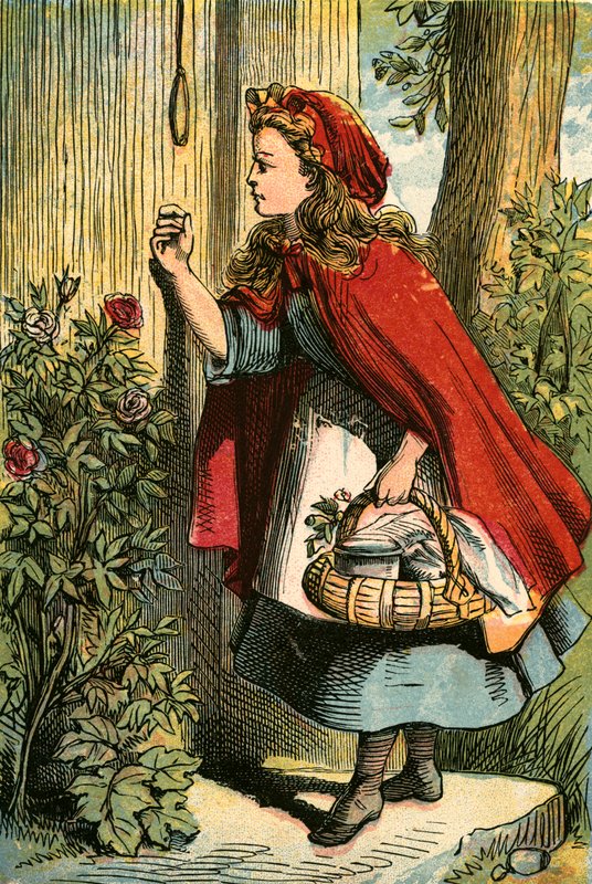Red Riding Hood at her grandmother