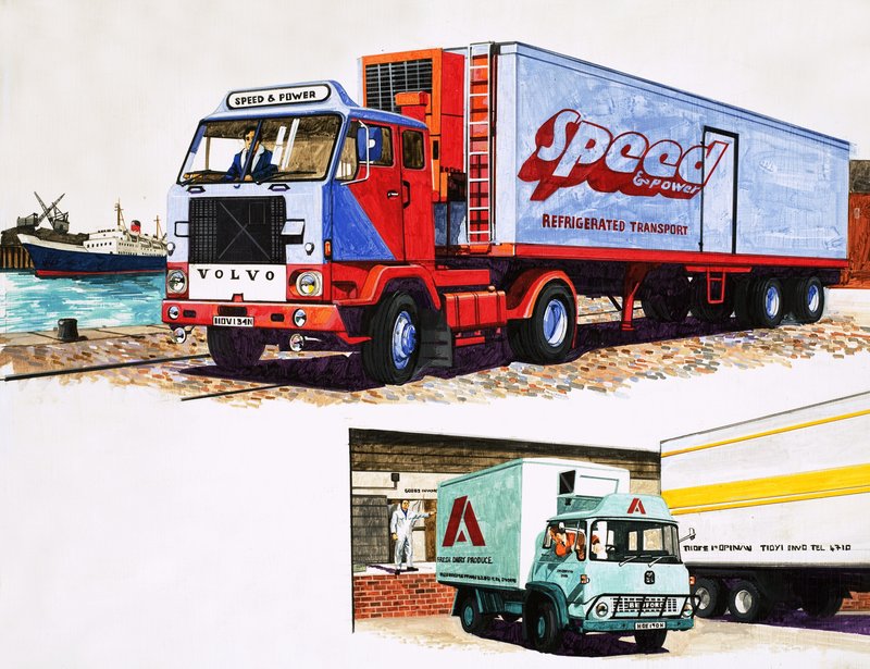 Refrigerated trucks by English School