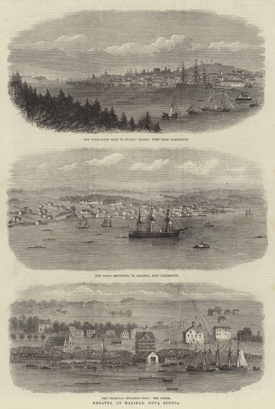 Regatta at Halifax, Nova Scotia (engraving) by English School