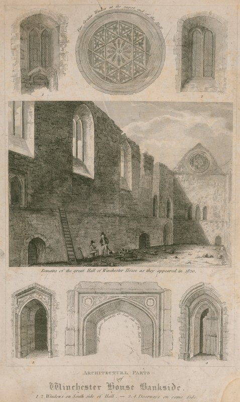 Remains of the Great Hall of Winchester House, Bankside by English School