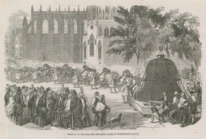 Removal of the Bell for the Great Clock of Westminster Palace by English School