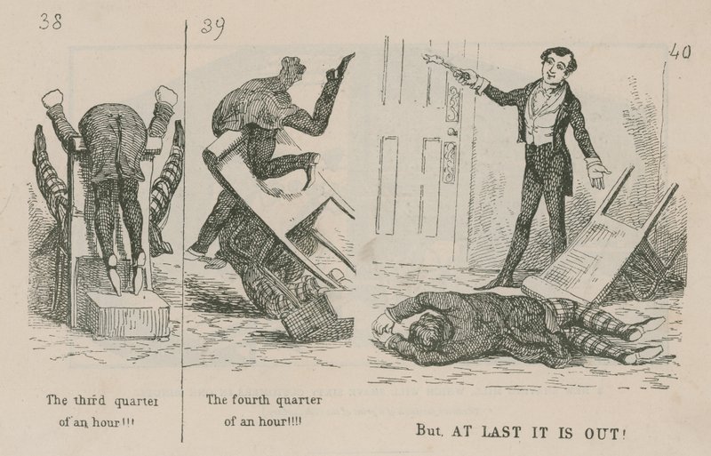 Removing a tooth; comic strip by English School