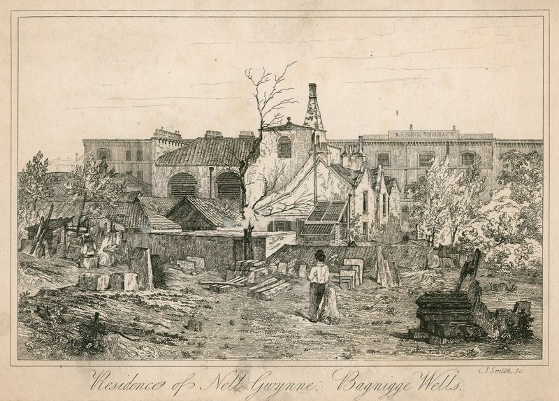 Residence of Nell Gwynne, Bagnigge Wells, London by English School