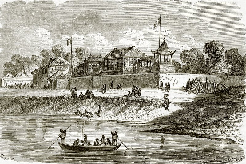 Residence of the French and English ambassadors at Tien-Tsin by English School