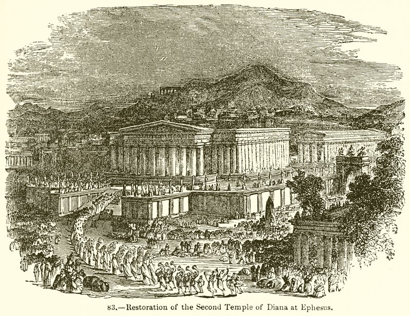 Restoration of the Second Temple of Diana at Ephesus by English School