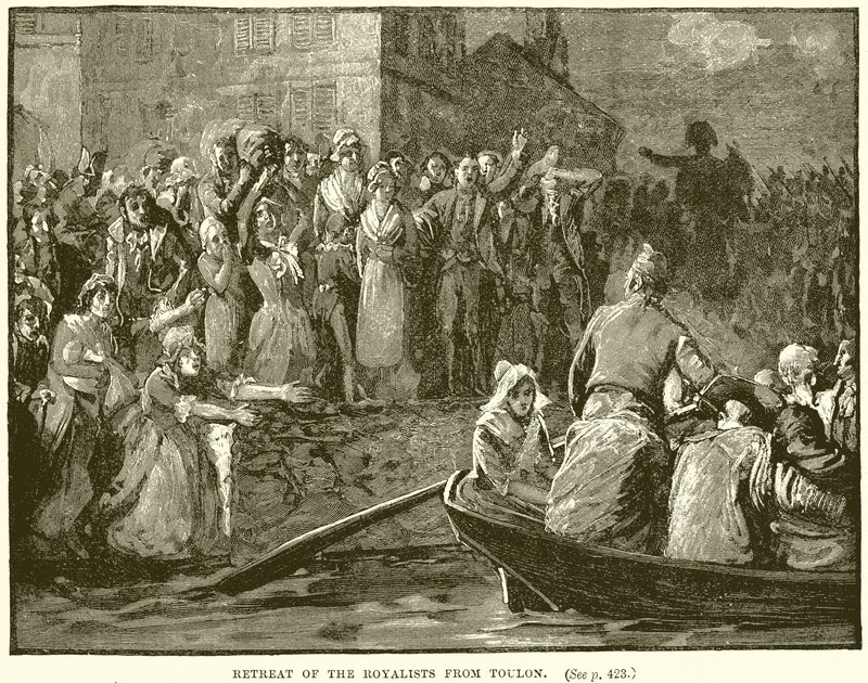 Retreat of the Royalists from Toulon by English School