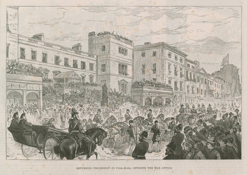 Returning Procession in Pall Mall by English School