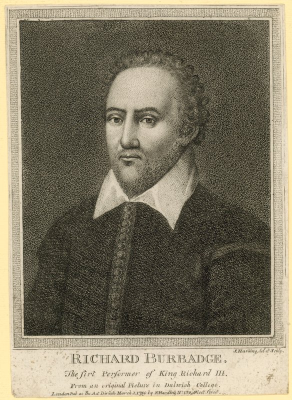 Richard Burbadge, the first performer of King Richard III by English School