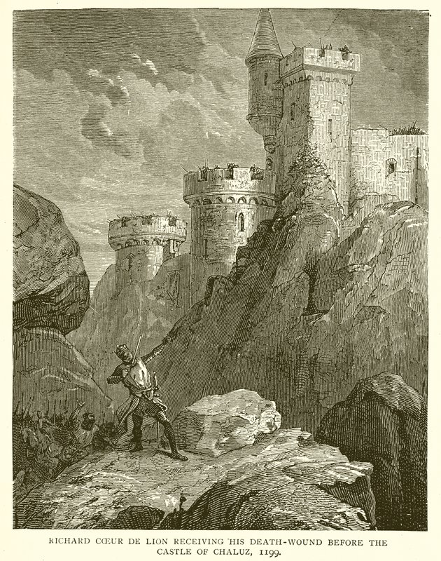 Richard Coeur de Lion receiving his Death-Wound before the Castle of Chaluz, 1199 by English School