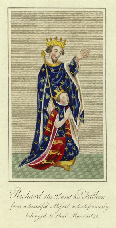 Richard II and his father by English School