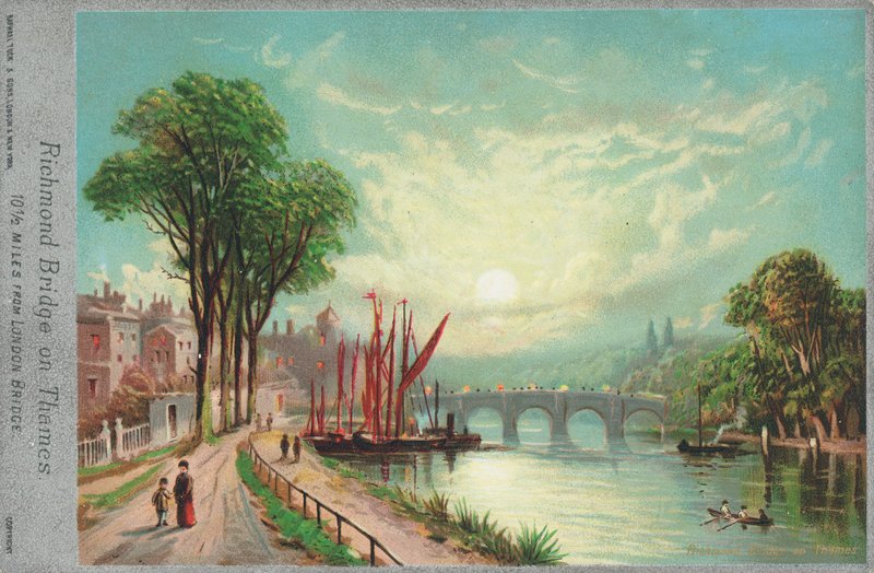 Richmond Bridge on the River Thames by English School