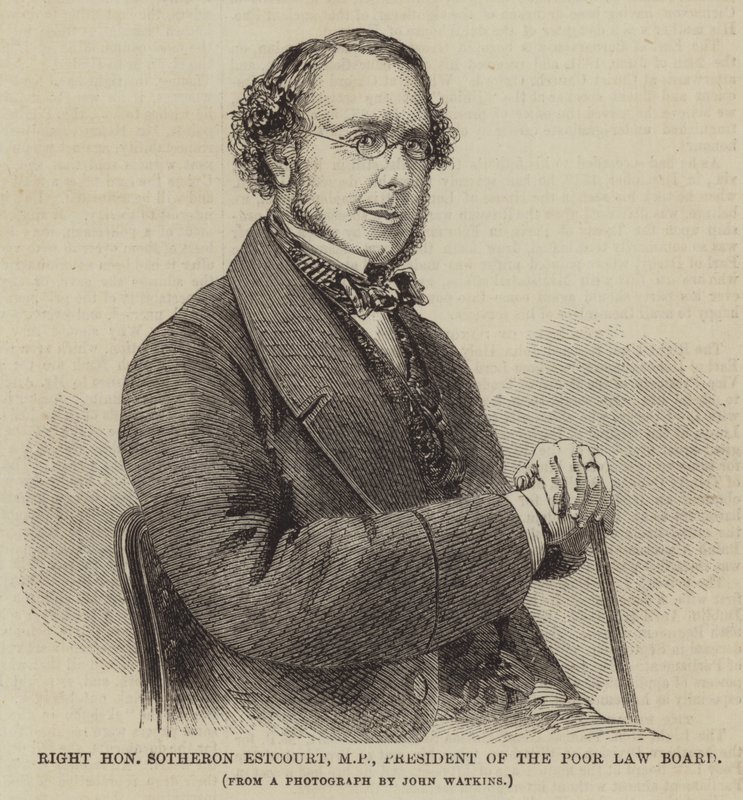 Right Honourable Sotheron Estcourt, MP, President of the Poor Law Board by English School