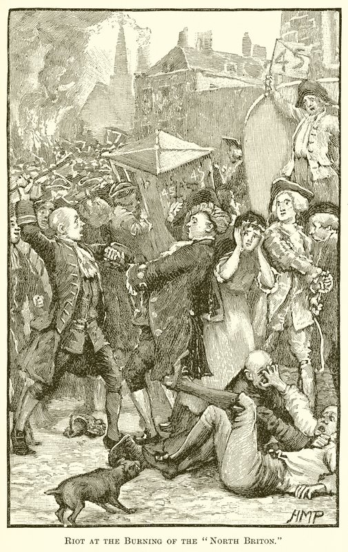 Riot at the Burning of the North Briton by English School