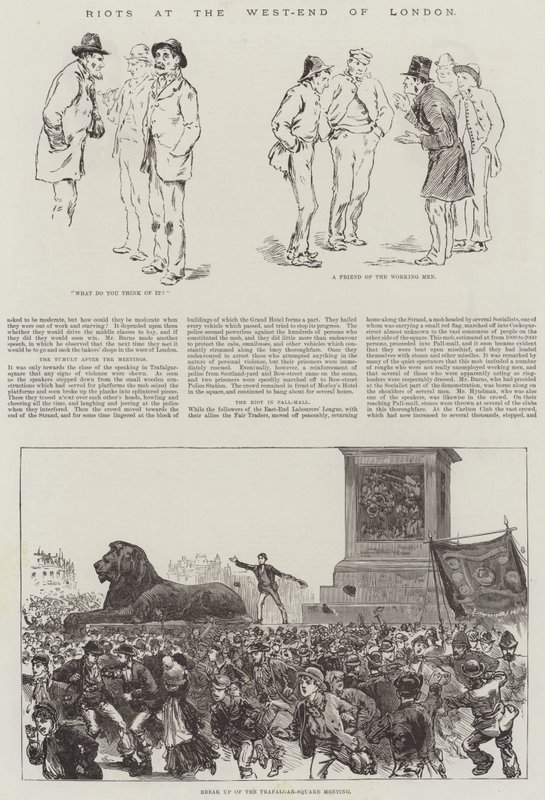 Riots at the West-End of London by English School