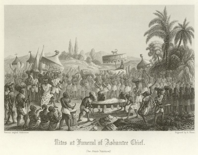 Rites at the Funeral of an Ashanti Chief by English School
