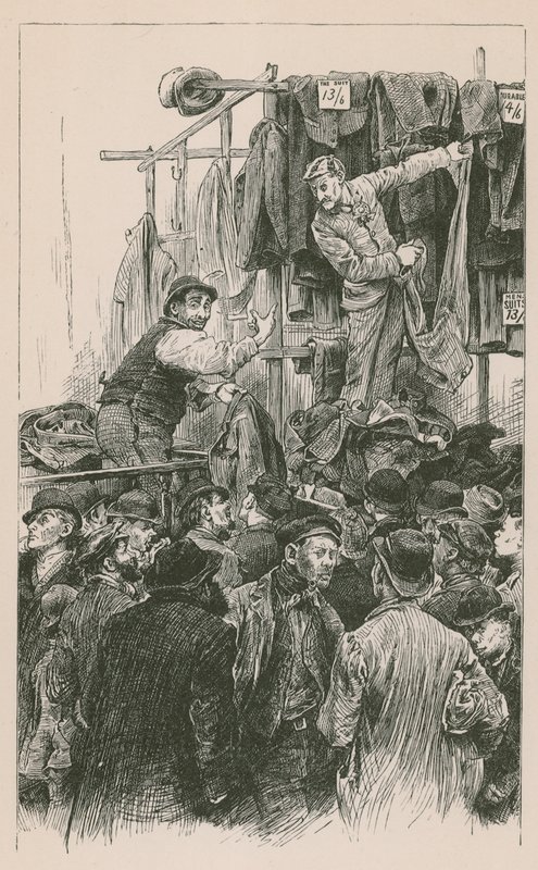Rival dealers in Petticoat Lane by English School