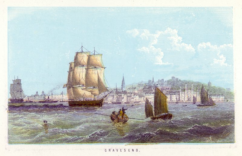 River Thames: Gravesend by English School