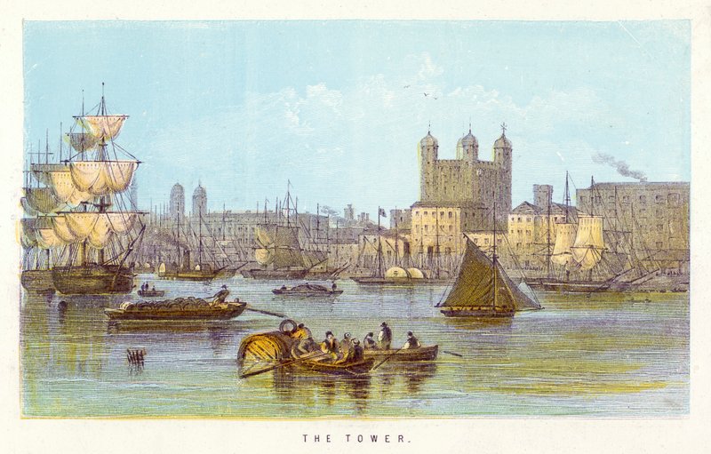 River Thames: The Tower by English School