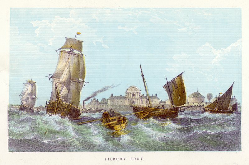River Thames: Tilbury Fort by English School