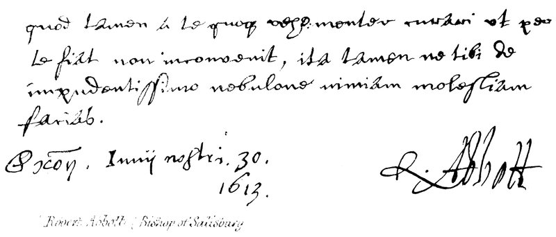 Robert Abbott, Bishop of Salisbury by English School