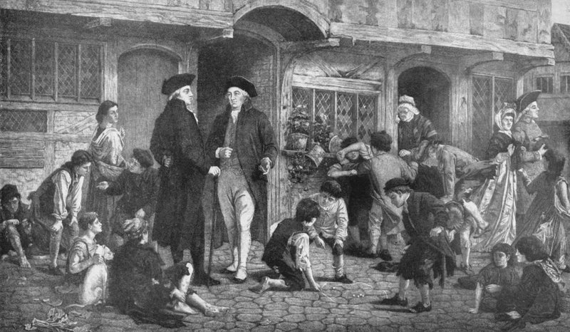 Robert Raikes, the Founder of Sunday Schools, and the House where the First Sunday School was held by English School