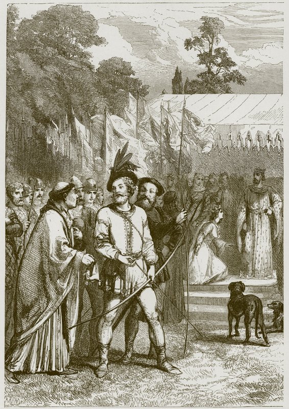 Robin Hood and Queen Katherine by English School