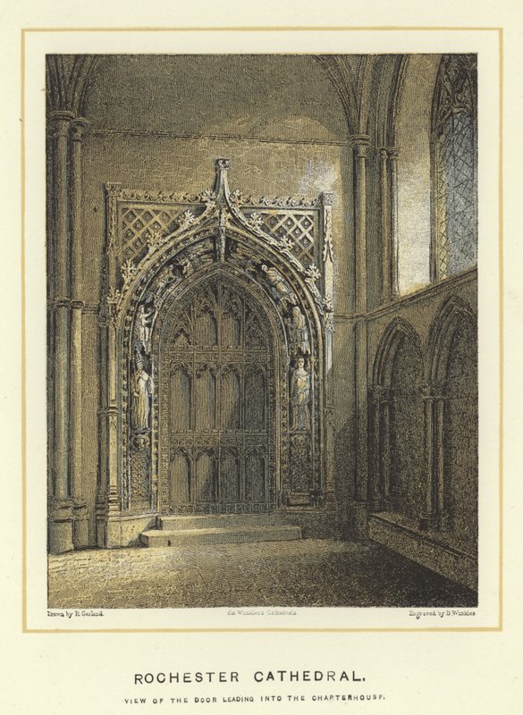 Rochester Cathedral, View of the Door Leading into the Chapterhouse by English School