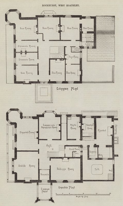 Rockhurst, West Hoathley (engraving) by English School