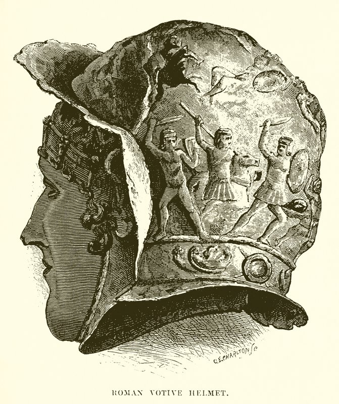 Roman Votive Helmet by English School