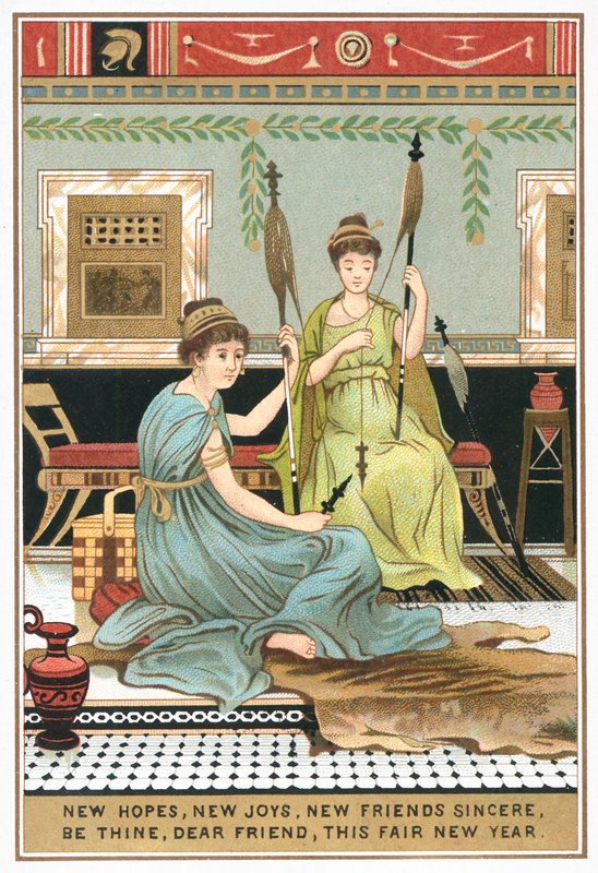 Roman ladies in villa by English School