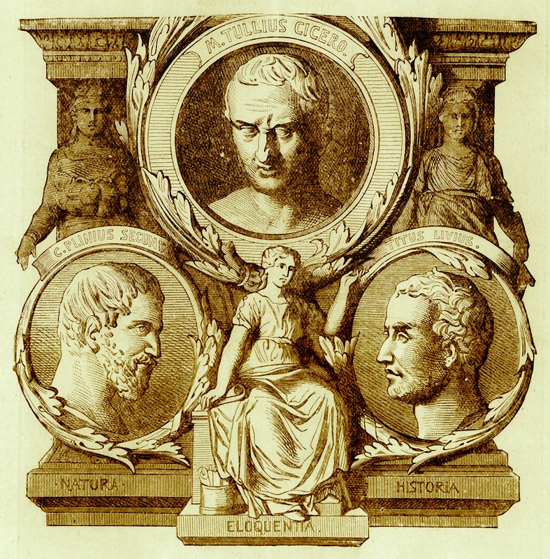 Roman Literature, Illustration from History of Rome by Victor Duruy, Published 1884 by English School