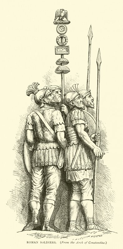 Roman Soldiers by English School