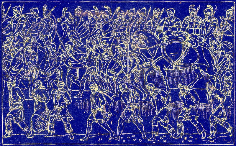 Roman Soldiers and Barbarian Captives, Illustration from The Illustrated History of the World, Published c.1880 by English School