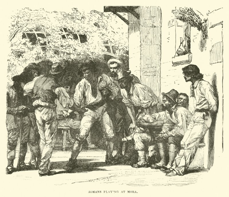 Romans playing at Mora by English School