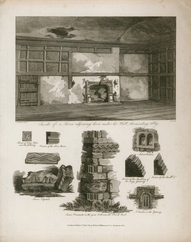 Room adjoining those under the Hall, Bermondsey Abbey by English School