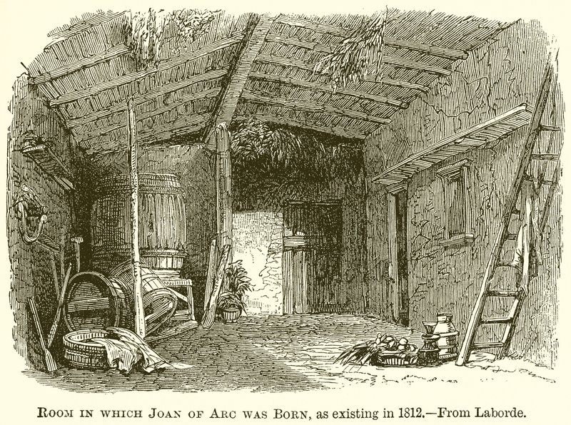 Room in Which Joan of Arc Was Born, as Existing in 1812 by English School