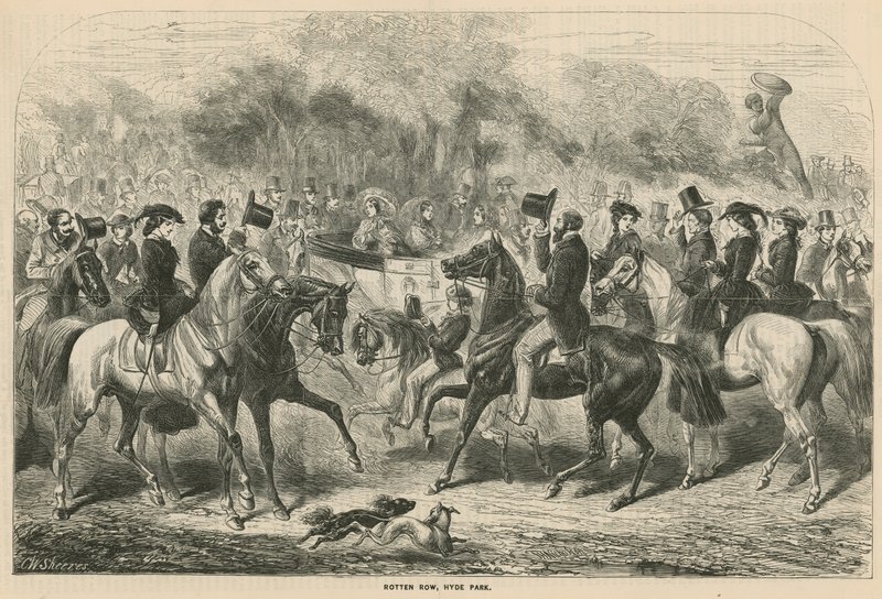 Rotten Row, Hyde Park, London by English School