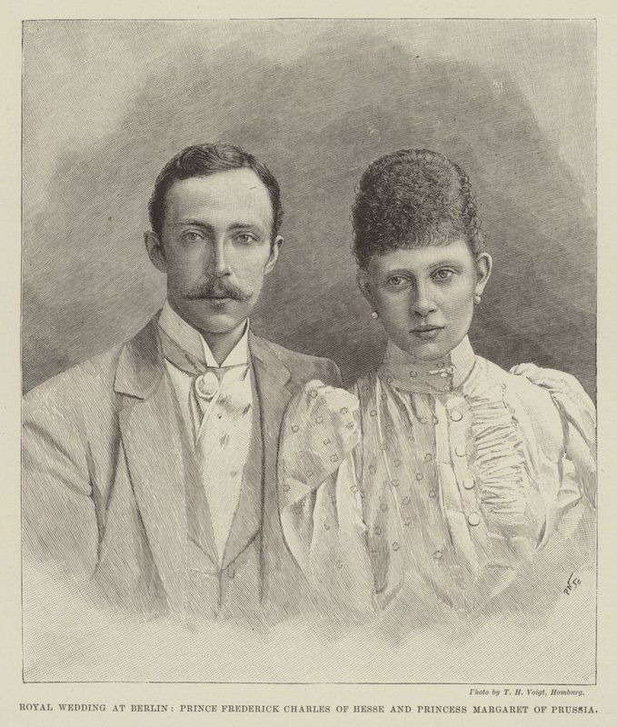 Royal Wedding at Berlin, Prince Frederick Charles of Hesse and Princess Margaret of Prussia by English School