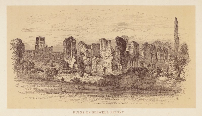 Ruins of Sopwell Priory by English School